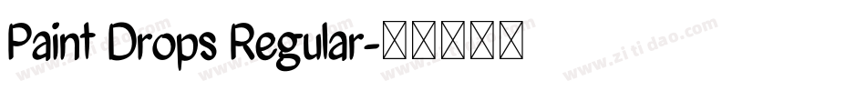 Paint Drops Regular字体转换